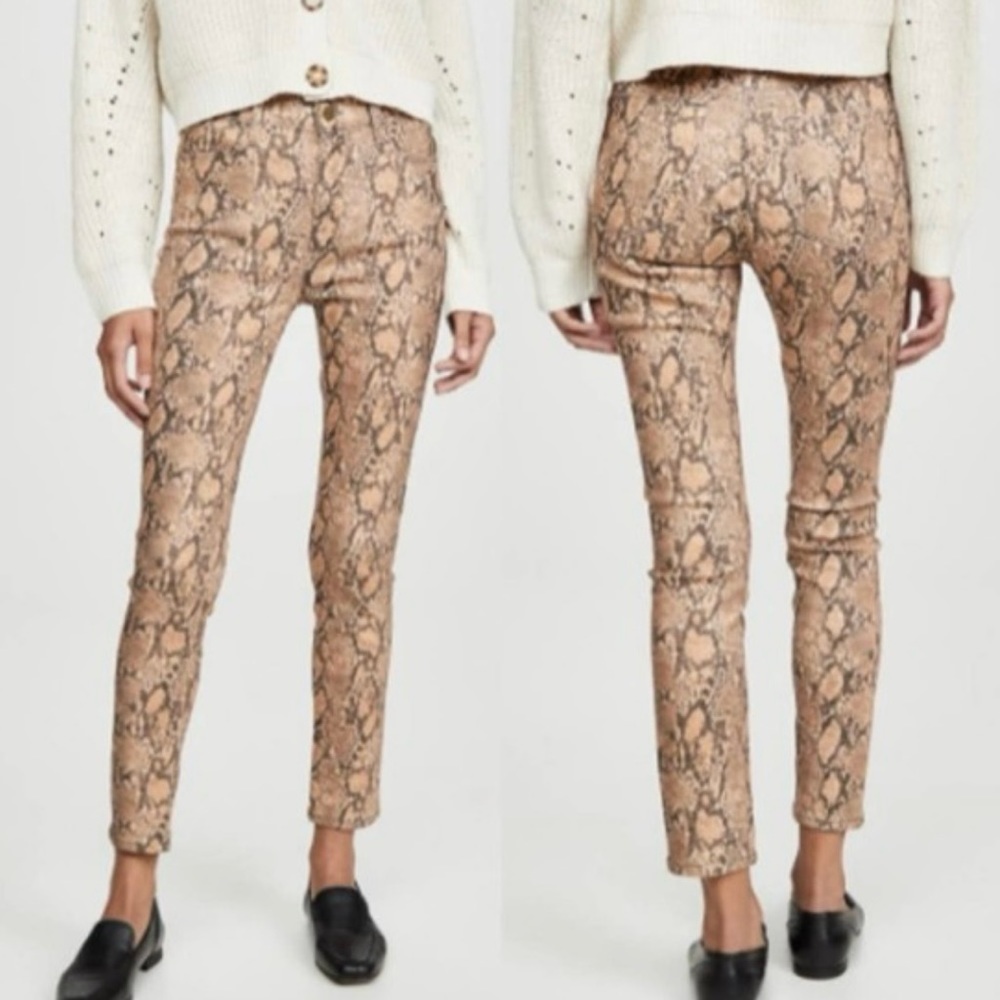 FRAME Le High Straight Python Snakeskin Jeans NWT - image 2